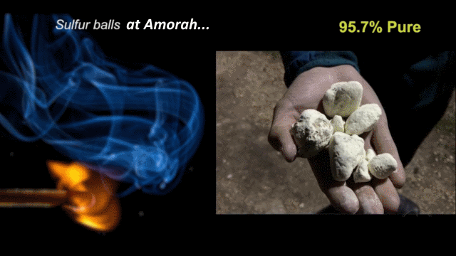 Sulphur (brimstone) Balls from Seḏom and Amorah Today